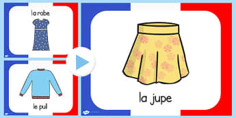 French Clothes Vocabulary PowerPoint - French, Clothes, France