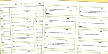 Early Years Outcomes I Can Statements on Stickers Literacy, stick