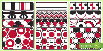 Black, White and Red High Contrast Display Posters - EYFS Visual Stimulation for Babies, high contrast images for babies, newborn, infant, vision, eye de