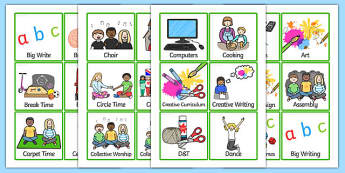 KS2 Visual Timetable - KS2, key stage two, key stage 2, visual timetable, visual aid, visual cards, word cards, flash cards, words, key words, keywords