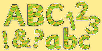 Fairtrade Fortnight Banana Themed Display Letters and Numbers Pack - fairtrade fortnight, banana, fairtrade banana, display letters and numbers, pack, display, letters, numbers