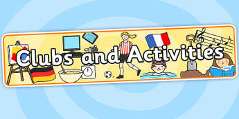 Clubs and Activities Display Banner - clubs and activities, display banner, banner for display, display, banner, header, header for display, display header