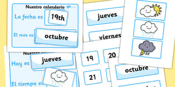 Our Daily Calendar Spanish Version - spanish, calendar, daily