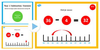 Year 2 Subtracting 2 Digit Number and Ones Not Crossing 10 Number