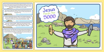 Jesus Feeds the 5000 Bible Story - christian, religion, stories