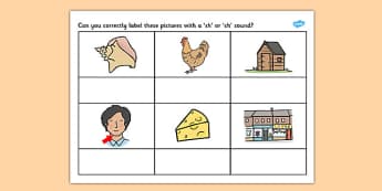 SH or CH Sound Worksheet -worksheets, worksheet, work sheet, sheets, sounds, SH, CH, SH sound, CH sound, sounds and letters, activity, writing frame, filling in, writing activity