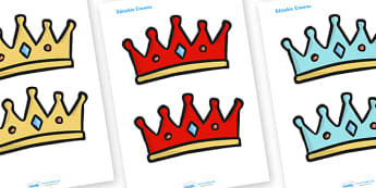 Editable Crowns - Crown, crowns, hat, editable, display hat, A4