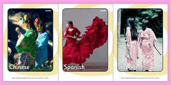 Clothing Around the World Display Photos - Display Posters, Clothing, clothes, A4, display, clothes pictures, tshirt, jeans, shorts, dress, cloves, hat