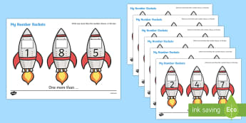 My Number Rockets (One More) - Counting, Numeracy, One more than, Foundation, Calculation, Adding, Rocket Resource, Addition, numeracy, numbers, one more, transport, rocket, space