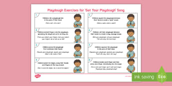 'Get Your Playdough' Playdough Exercises Adult Guidance - Playdough Play, dough disco, finger gym, fine motor skills, physical development