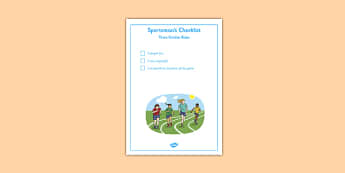 Sportsman Checklist - good sportsmanship, checklist, good sport, sports, competition