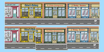 Shops Small World Background - shops, small world, background, small world background, role play