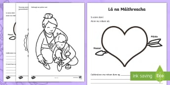  Mother's Day Irish Activity Sheet - Gaeilge-Irish - ROI- Mothers Day/ Lá na Maithreacha, Irish, Activity Sheet,Irish