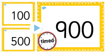 Counting On and Back in 100s up to 1000 PowerPoint - counting