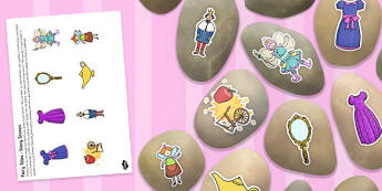 Fairytale Themed Story Stone Image Cut Outs - fairytale, story stone