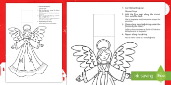 Christmas Angel Bunting English/French - Christmas Angel Bunting - christmas, angel, bunting, display, chritmas, chriatmas, christms, christa