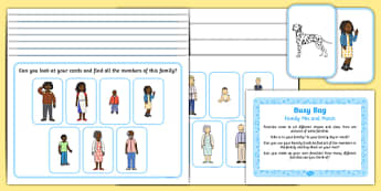 Family Mix and Match Busy Bag Prompt Card and Resource Pack
