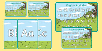 English Alphabet Display Poster