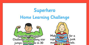Superhero Themed Home Learning Challenges Nursery FS1