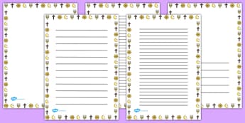 Religion Page Borders - religious education, RE, writing aid