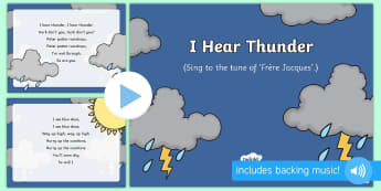 I Hear Thunder Nursery Rhyme PowerPoint - powerpoint, nursery