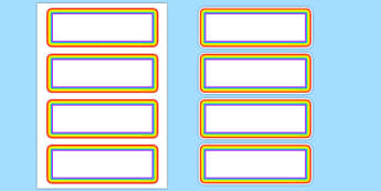 Editable Rainbow Labels - signs, labels, editable labels