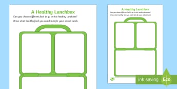 lunch box template - healthy, lunchbox, healthy eating, pshe, 