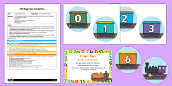 EYFS Cargo Train Counting Finger Gym Plan and Resource Pack
