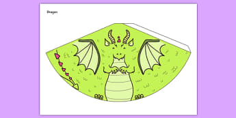 Dragon Cone Character - dragon, cone character, activity, craft, fantasy
