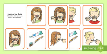 Brushing Your Teeth Sequencing Cards - brush, brushing teeth, teeth, sequence, sequencing cards, cards