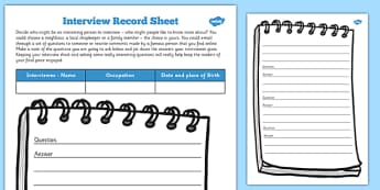Journalist Interview Record Template - journalist, interview