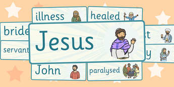 The Miracles of Jesus Bible Stories Word Cards - visual, literacy