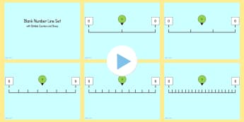 Blank Number Line PowerPoint - number line, counting aid, count
