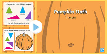 Pumpkin Math Triangles Interactive PowerPoint