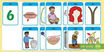 CVC Word Cards (i) - CVC, CVC word, three phoneme words, three sound words, consonant vowel consonant, words, three letter words, letters and sounds, DfES letters and sounds