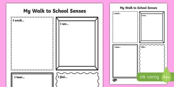 My Walk to School Senses Activity