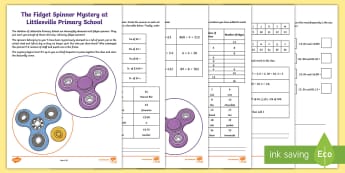 The Mystery of the Unspinning Fidget Spinners Game  - fidget spinners, maths mystery game, problem solving, mystery game, KS2, year 3, year 4, year 5 year