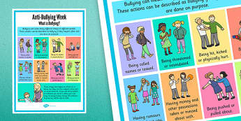 Anti-Bullying Week: What is Bullying? Poster - anti-bullying, bullying, poster, display