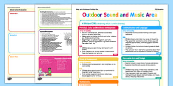 Outdoor Sound and Music Making Area Editable Continuous Provision Plan Reception FS2 - Continuous provision, EYFS planning, early years planning, long term plan