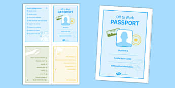 Off to Work Passport Activity Booklet
