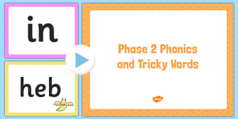 Phase 2 Phonics and Tricky Words Assessment PowerPoint - EYFS, letters and sounds