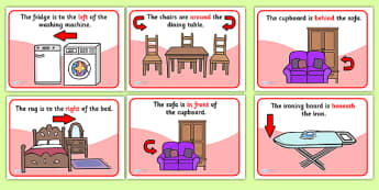 Houses and Homes Preposition Display Posters - display posters, houses and homes, preposition, preposition display posters, houses, homes, display, posters