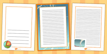 Extreme Earth Page Borders - frames, pages, writing, write