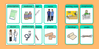 Doctor's Surgery Flash Cards - doctors, people who help us, doctors surgery, flash cards, flashcards