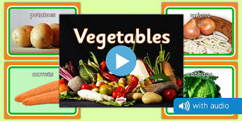 Vegetable Audio Flashcards - fruit, photos, audio, sound, flash cards