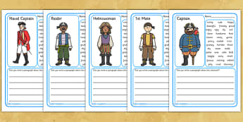 Pirate Description Writing Frames - pirates, pirate writing frames, pirate descripive writing, pirate worksheet, pirate descriptive writing worksheet