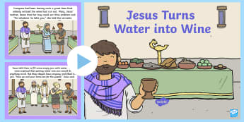 Jesus Turns Water into Wine Bible PowerPoint Story - Bible stories, bible, Jesus, God, water into wine