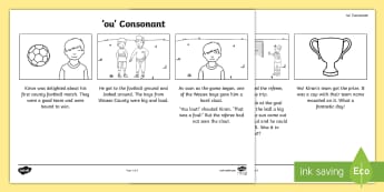 'ou' Phoneme Spotter Story - Phonics, Letters And Sounds, Phase 5, alternative spelling, Grapheme, Phoneme