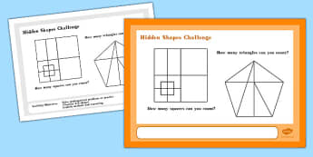 Hidden Shapes Maths Challenge A4 Display Posters - challenge