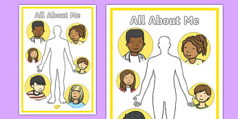 All About Me Editable Book Cover